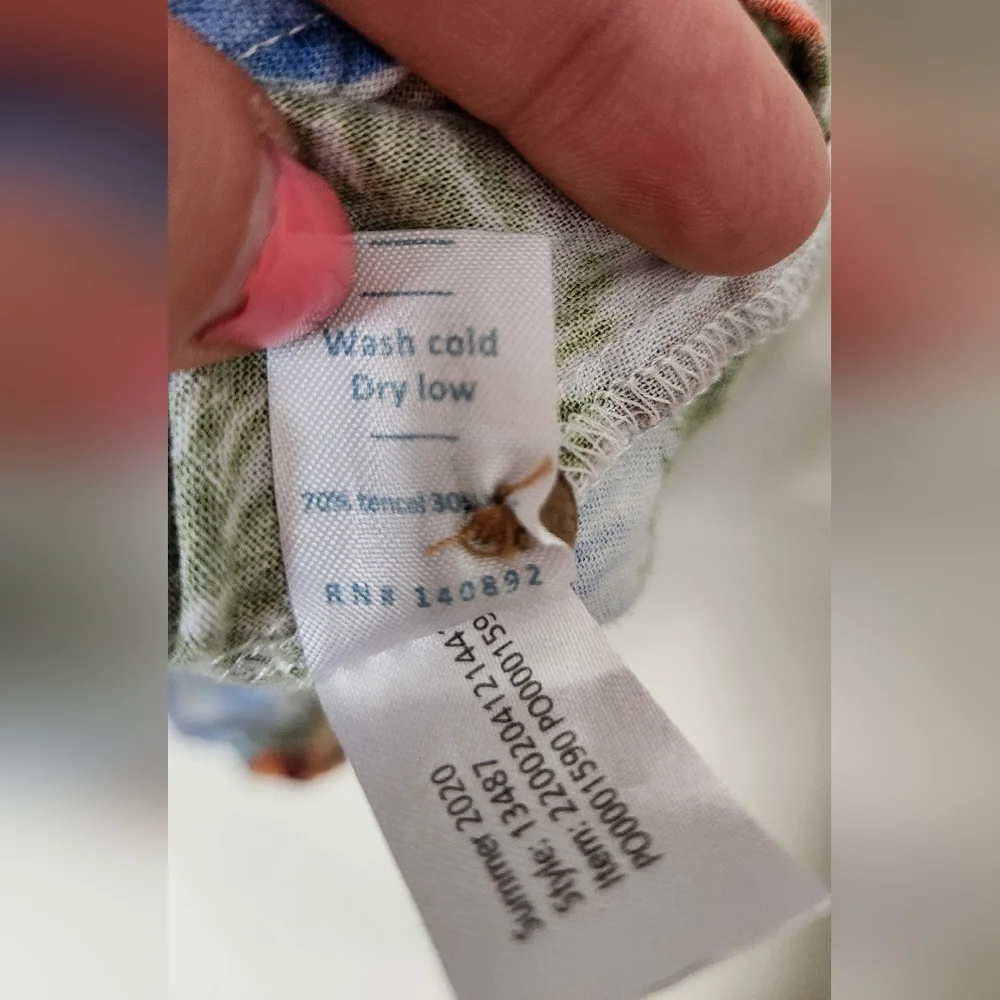 Marine Layer Tropical Button Down Shirt Size Small - Picture 5 of 8